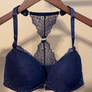 PINK Victoria's Secret Navy Lace Bra